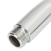 Shower Head Extension with Flange S Shape Shower Arm Wall Mount Rotatable Stainless Steel Shower Pipe for Bathroom Electroplate