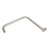 Shower Head Extension with Flange S Shape Shower Arm Wall Mount Rotatable Stainless Steel Shower Pipe for Bathroom Brushed