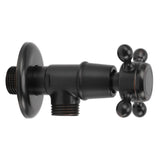 Solid Brass Angle Stop Valve Retro Thickened Cold Hot Triangle Valve Explosion Proof Water Shut Off Valve Black