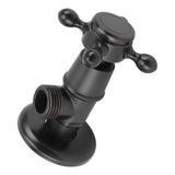 Solid Brass Angle Stop Valve Retro Thickened Cold Hot Triangle Valve Explosion Proof Water Shut Off Valve Black