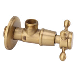 Solid Brass Angle Stop Valve Retro Thickened Cold Hot Triangle Valve Explosion Proof Water Shut Off Valve Antique