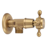 Solid Brass Angle Stop Valve Retro Thickened Cold Hot Triangle Valve Explosion Proof Water Shut Off Valve Antique