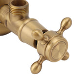 Solid Brass Angle Stop Valve Retro Thickened Cold Hot Triangle Valve Explosion Proof Water Shut Off Valve Antique