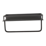Shower Caddy Grey Shower Organizer Shelf Easy Install Aluminium Alloy Large Capacity Shower Accessory for Bathroom Home 30cm / 11.8in