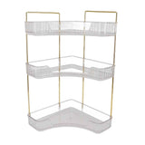 3 Tier Makeup Shelf Organizer Easy Access Aesthetic Corner Bathroom Countertop Organizer for Cosmetics Skincare Transparent
