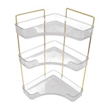 3 Tier Makeup Shelf Organizer Easy Access Aesthetic Corner Bathroom Countertop Organizer for Cosmetics Skincare Transparent