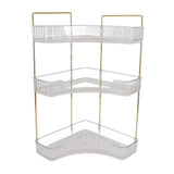 3 Tier Makeup Shelf Organizer Easy Access Aesthetic Corner Bathroom Countertop Organizer for Cosmetics Skincare Transparent