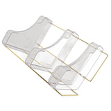 3 Tier Makeup Shelf Organizer Easy Access Aesthetic Corner Bathroom Countertop Organizer for Cosmetics Skincare Transparent