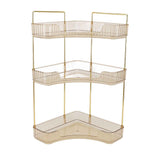 3 Tier Makeup Shelf Organizer Easy Access Aesthetic Corner Bathroom Countertop Organizer for Cosmetics Skincare Amber In Australia - Darrahopens