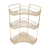 3 Tier Makeup Shelf Organizer Easy Access Aesthetic Corner Bathroom Countertop Organizer for Cosmetics Skincare Amber In Australia - Darrahopens