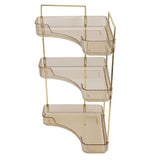 3 Tier Makeup Shelf Organizer Easy Access Aesthetic Corner Bathroom Countertop Organizer for Cosmetics Skincare Amber In Australia - Darrahopens