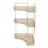 3 Tier Makeup Shelf Organizer Easy Access Aesthetic Corner Bathroom Countertop Organizer for Cosmetics Skincare Amber In Australia - Darrahopens