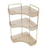 3 Tier Makeup Shelf Organizer Easy Access Aesthetic Corner Bathroom Countertop Organizer for Cosmetics Skincare Amber In Australia - Darrahopens