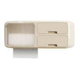 Drill Free Bathroom Tissue Storage Box Waterproof Bathroom Toilet Paper Holder Wall Mounted Toilet Paper Organizer Beige In Australia - Darrahopens