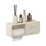 Drill Free Bathroom Tissue Storage Box Waterproof Bathroom Toilet Paper Holder Wall Mounted Toilet Paper Organizer Beige In Australia - Darrahopens