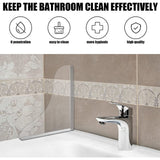 2 Pcs Bathtub Splashing Guard Acrylic Shower Tub Corner Water Blocking Plate for Bathroom Kitchen Sink