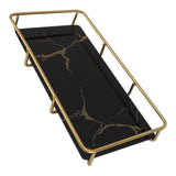 Bathroom Vanity Tray Modern Stylish Anti Slip Kitchen Sink Countertop Storage Organizer S Black