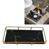 Bathroom Vanity Tray Modern Stylish Anti Slip Kitchen Sink Countertop Storage Organizer S Black