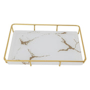 Bathroom Vanity Tray Modern Stylish Anti Slip Kitchen Sink Countertop Storage Organizer L White