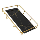 Bathroom Vanity Tray Modern Stylish Anti Slip Kitchen Sink Countertop Storage Organizer L Black