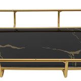 Bathroom Vanity Tray Modern Stylish Anti Slip Kitchen Sink Countertop Storage Organizer L Black