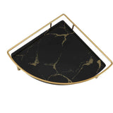 Bathroom Storage Tray Light Luxury Decorative Golden Texture Triangle Bathroom Organiser Tray for Soap Towel Paper Napkins Jewellery Makeup Black In Australia - Darrahopens