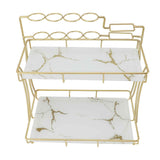 Countertop Storage Rack Double Layer Waterproof Counter Organizer Shelf with Electric Toothbrush Holder for Bathroom White Background Gold Grain In Australia - Darrahopens