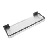 30cm Bathroom Wall Mounted Shelf Space Aluminum Acrylic Towel Rack Bathroom Storage Rack Grey