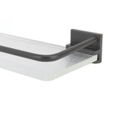 30cm Bathroom Wall Mounted Shelf Space Aluminum Acrylic Towel Rack Bathroom Storage Rack Grey