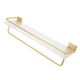 Bathroom Wall Shelf Space Aluminum and Acrylic Rustproof Punch Free Wall Mounted Floating Shelves 40cm Gold In Australia - Darrahopens