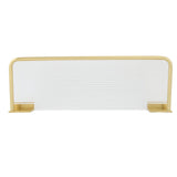 Floating Shelf Space Aluminum Acrylic Wall Mounted Decorative Storage Shelf for Kitchen Bathroom Living Room Bedroom Gold