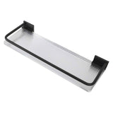 Floating Shelf Space Aluminum Acrylic Wall Mounted Decorative Storage Shelf for Kitchen Bathroom Living Room Bedroom Black