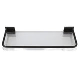 Floating Shelf Space Aluminum Acrylic Wall Mounted Decorative Storage Shelf for Kitchen Bathroom Living Room Bedroom Black