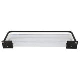 Floating Shelf Space Aluminum Acrylic Wall Mounted Decorative Storage Shelf for Kitchen Bathroom Living Room Bedroom Black