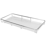 Bathroom Countertop Tray Stainless Steel Acrylic Modern Minimalist Design Space Saving Bathroom Storage Shelf Vanity Tray for Cosmetics Living Goods Silver Single Layer Large Size In Australia - Darrahopens
