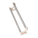 Double Towel Bar Plastic Stainless Steel Bath Towel Rack for Bathroom Double Towel Holder Wall Mount Towel Hanger Beige