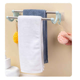 Double Towel Bar Plastic Stainless Steel Bath Towel Rack for Bathroom Double Towel Holder Wall Mount Towel Hanger Green In Australia - Darrahopens