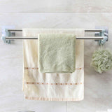 Double Towel Bar Plastic Stainless Steel Bath Towel Rack for Bathroom Double Towel Holder Wall Mount Towel Hanger Green In Australia - Darrahopens