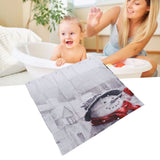 Christmas Shower Curtain Exquisite Digital Printing Thickened Waterproof Fabric Shower Curtain for Bathroom