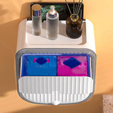 Toilet Paper Holder Wall Mounted Bathroom Tissue Roll Paper Towel Holder Tissue Dispensers for Household White