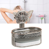 Double Layer Soap Holder Elegant Stylish Vacuum Suction Soap Dish Water Drainage Soap Tray with Sponge for Bathroom Kitchen Black