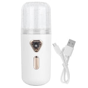 30ml Mini Facial Humidifier Portable Nano Atomization USB Charging Face Mist SprayerWhite