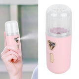 30ml Mini Facial Humidifier Portable Nano Atomization USB Charging Face Mist SprayerPink