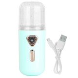 30ml Mini Facial Humidifier Portable Nano Atomization USB Charging Face Mist SprayerGreen In Australia - Darrahopens