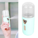 30ml Mini Facial Humidifier Portable Nano Atomization USB Charging Face Mist SprayerGreen