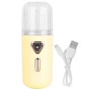 30ml Mini Facial Humidifier Portable Nano Atomization USB Charging Face Mist SprayerYellow In Australia - Darrahopens