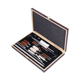 Gun Cleaning Kits Prevent Scratches Easily Storage Electrical Maintenance Cleaning Brush for AutomobileGK06 Aluminum Rod Wooden Box Set 24 Woolly