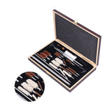 Gun Cleaning Kits Prevent Scratches Easily Storage Electrical Maintenance Cleaning Brush for AutomobileGK06 Aluminum Rod Wooden Box Set 24 Woolly