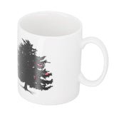 Christmas Trees Pattern Color Changing Mug Heat Induction Cup Ceramic Mug for Home Office