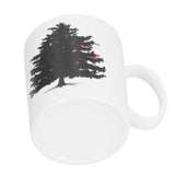 Christmas Trees Pattern Color Changing Mug Heat Induction Cup Ceramic Mug for Home Office